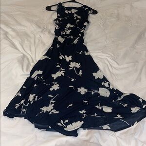Rails Navy and White Floral Maxi Dress